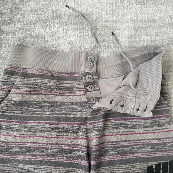 Nike FC Sweat Shorts Mens Large Gray Stripe French Terry Drawstring Soccer - Picture 4 of 8